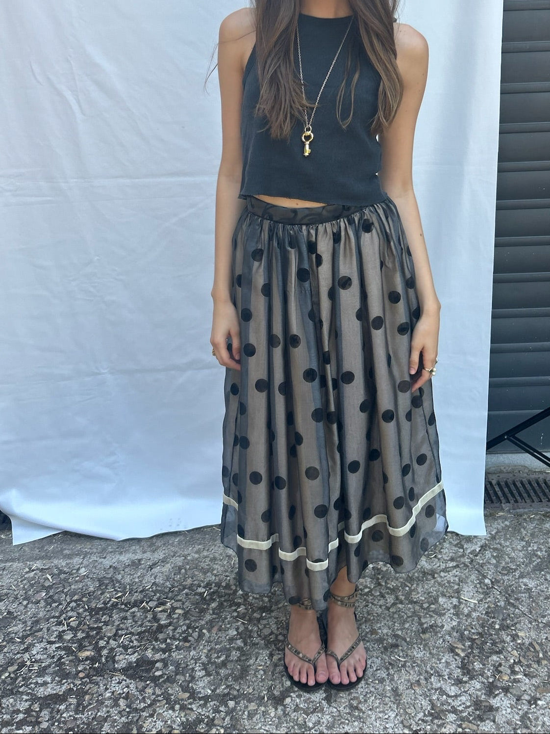 The polka dots skirt