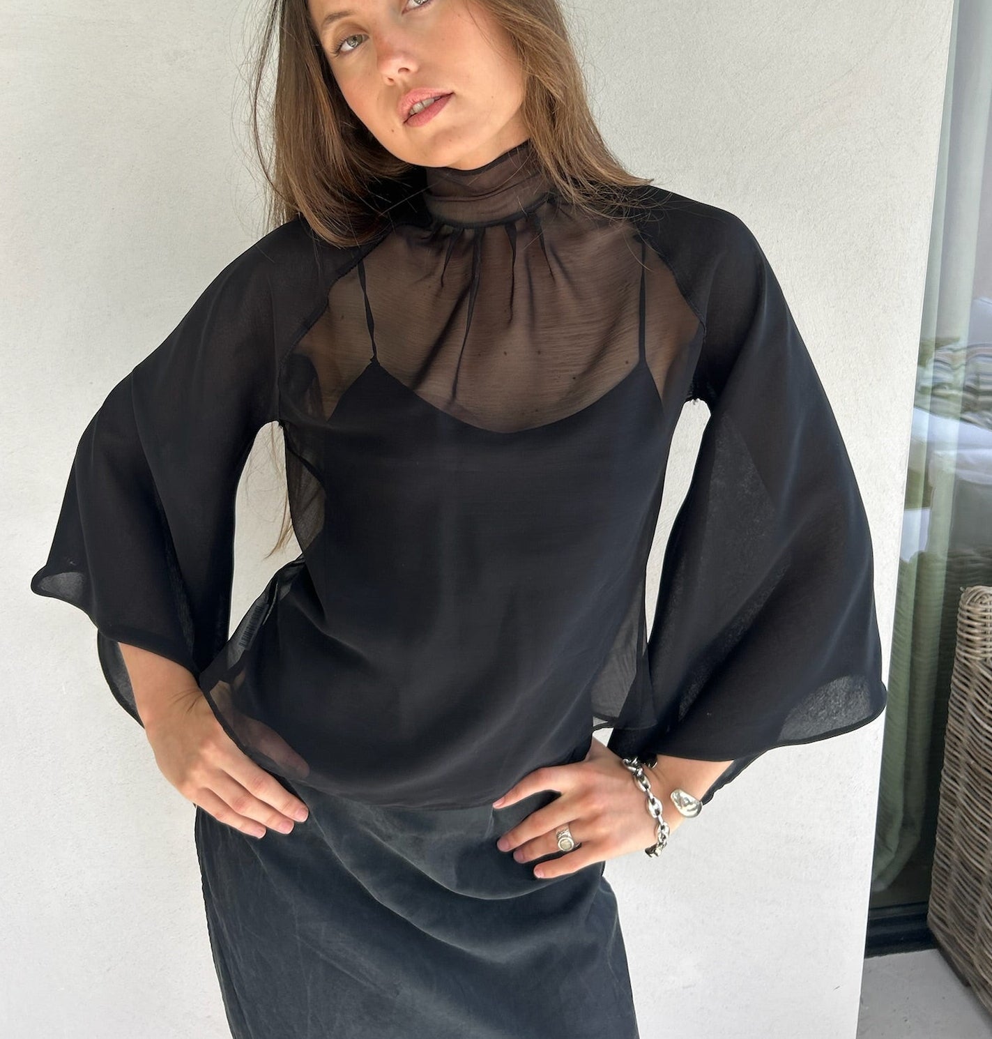 The Maud sheer blouse