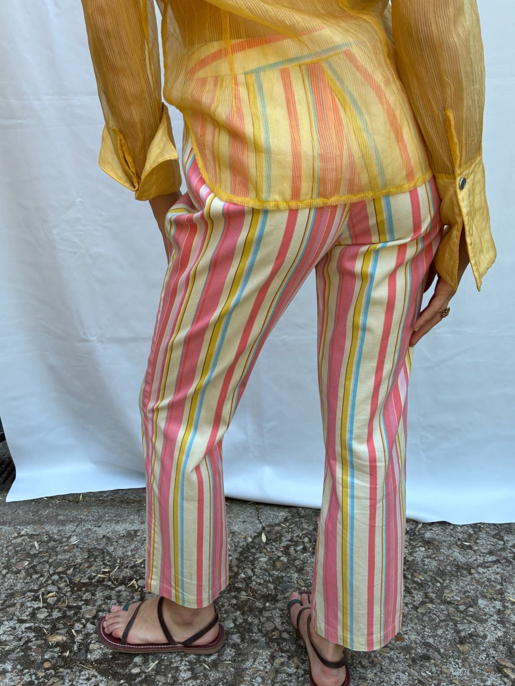 The striped pants